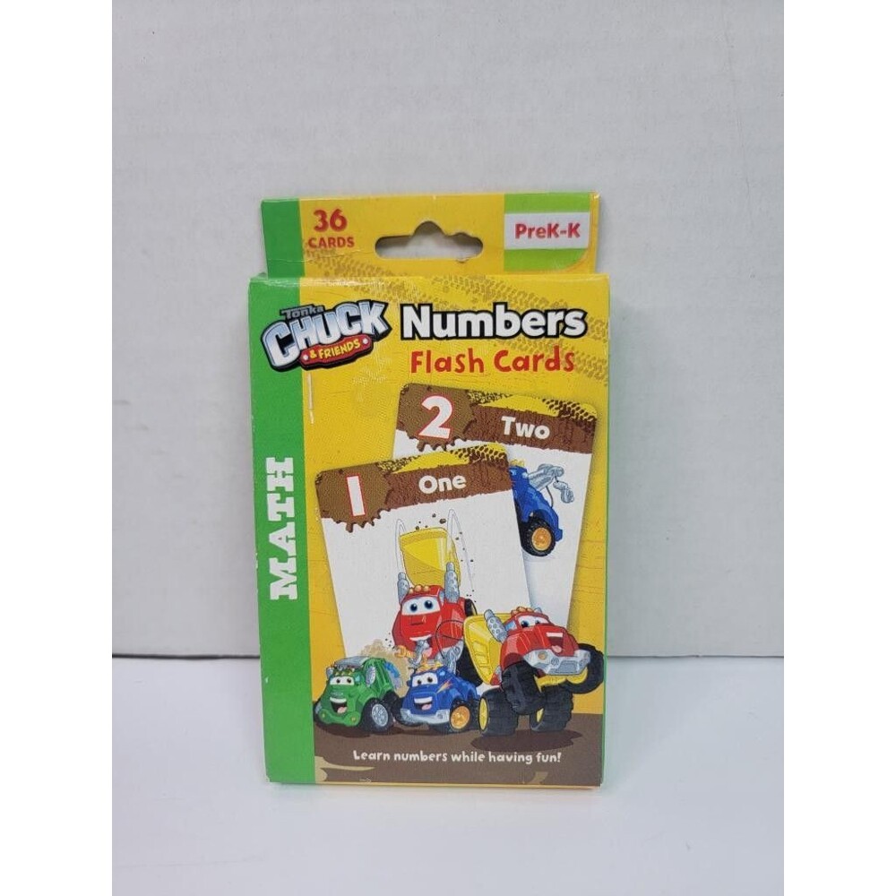 Tonka Chuck and Friends Numbers Flash Cards PreK-K Math Learning Toy 36 Cards